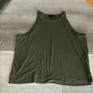 Banana Republic Green Sleeveless Crop Tank Top
